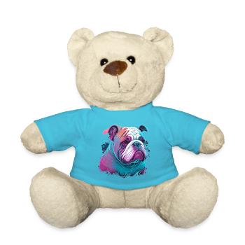 Innocent Face Bulldog - Teddy Bear - atoll blue - Front
