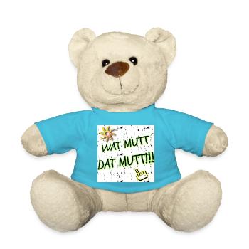 Wat Mutt - Dat Mutt!! WebRadio_KRACKSATT (Slogan) - Teddy - Atollblau - Vorne