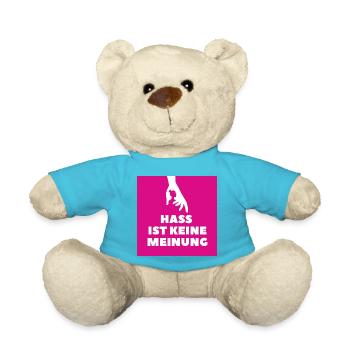Hass ist keine Meinung Silhouette BDP - Teddy - Atollblau - Vorne