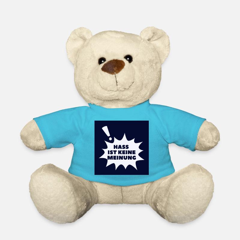 Hass ist keine Meinung Sprechblase BS - Teddy - Atollblau