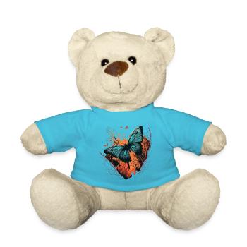 Flying Butterfly - Teddy Bear - atoll blue - Front