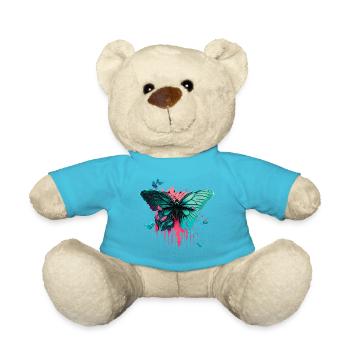 Bright Beauty of Butterfly - Teddy Bear - atoll blue - Front