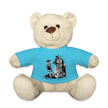 Dark sci-fi world with a single heroine - Teddy Bear - atoll blue - Front