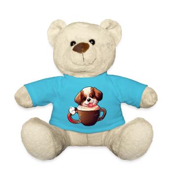 Zeige deine Liebe zu Hunden und Kaffee - Teddy - Atollblau - Vorne