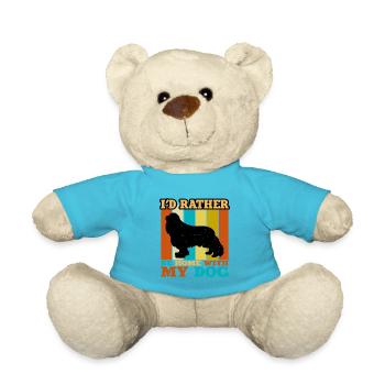 Cavalier King Charles Spaniel Silhouette de chien - Nounours - bleu outremer - Devant