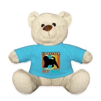 Cockapoo Dog Lover Silhouette Vintage Sunset - Nounours - bleu outremer - Devant