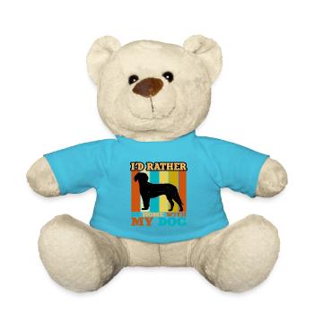 Deutsche Bracke Hundeliebe Silhouette Vintage Sunset - Teddy - Atollblau - Vorne