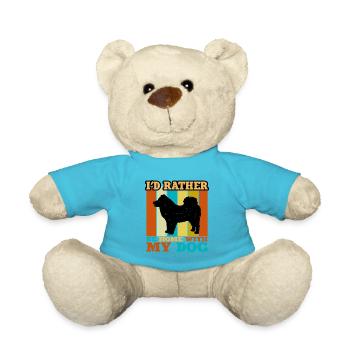 Eurasier Dog Lover Silhouette Vintage Sunset - Teddy Bear - atoll blue - Front