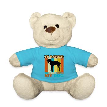Griffon Bleu De Gascogne Chien Silhouette Rétro Soleil - Nounours - bleu outremer - Devant