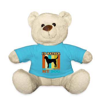 Harrier Dog Lover Silhouette Vintage Sunset - Teddy Bear - atoll blue - Front