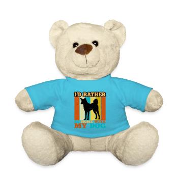 Indian Pariah Dog Lover Silhouette Vintage Sunset - Nounours - bleu outremer - Devant