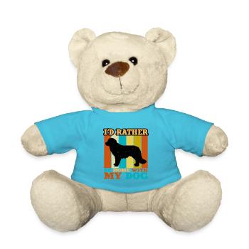 Karakachan Chien Amant Silhouette Vintage Coucher de soleil - Nounours - bleu outremer - Devant