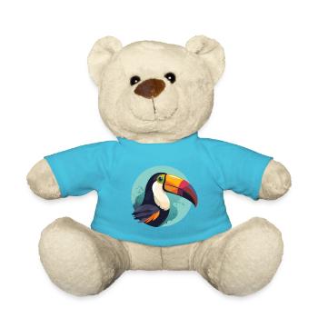 Toucan avec arrière-plan - Nounours - bleu outremer - Devant