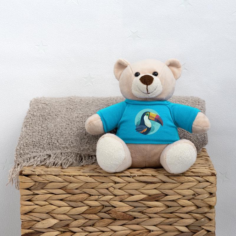 Toucan with background Teddy Bear