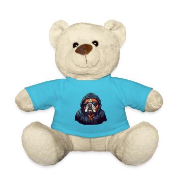 Cool Bulldog avec sweat à capuche Streetwear Style Dogs - Nounours - bleu outremer - Devant