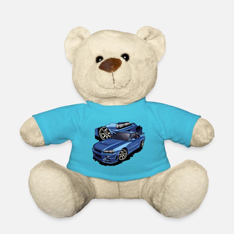 Voitures de sport bleues - Nounours - bleu outremer