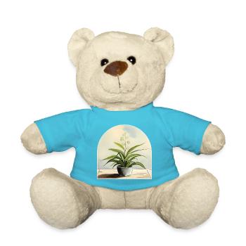 Pflanze ästhetisch in Wasserfarben - Teddy - Atollblau - Vorne