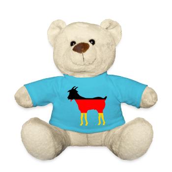 Flagge von Deutschland Ziege - GOAT - Teddy - Atollblau - Vorne