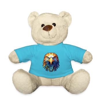 Eagle Colorful Aquarelle Animal Animal Illustration - Nounours - bleu outremer - Devant