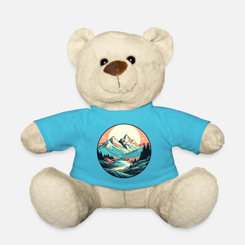 Montagnes - Nounours - bleu outremer