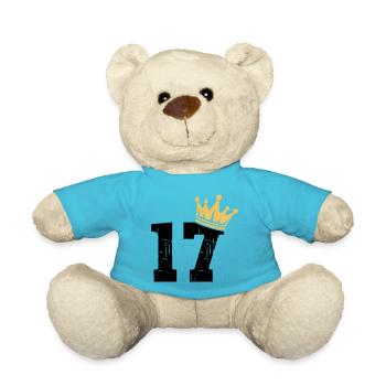 17 Krone 17. Geburtstag 17 Jahre - Teddy - Atollblau - Vorne