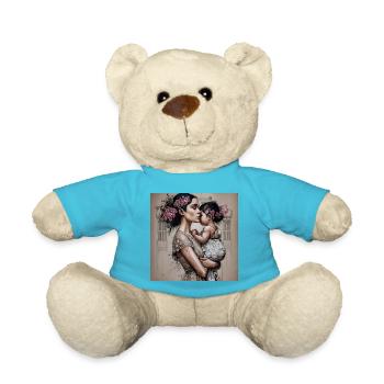 Mutter und Tochter - Teddy - Atollblau - Vorne
