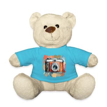 Camera / Photo / Photo / Picture / Recording - Teddy Bear - atoll blue - Front