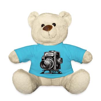 Camera / Photo / Photo / Picture / Recording - Teddy Bear - atoll blue - Front
