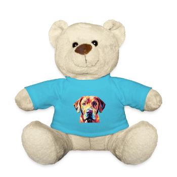 Labrador Retriever Dog Breed Colorful Watercolor - Teddy Bear - atoll blue - Front