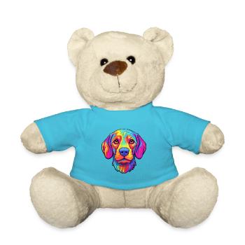 Broholmer Dog Breed Cartoon Kawaii Illustration - Teddy Bear - atoll blue - Front