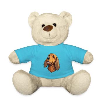 Westfälische Dachsbracke Hunderasse Karikatur Kawaii I - Teddy - Atollblau - Vorne