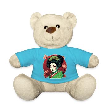 Geisha / Chinesisch / Japanisch / Anime / Comic - Teddy - Atollblau - Vorne