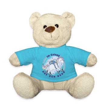 Einhorn - Im Galopp auf den Berg -Wandern mit Kids - Teddy - Atollblau - Vorne