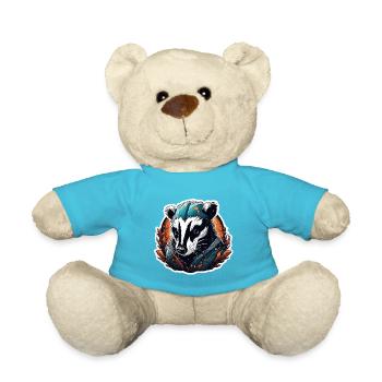 Blaireau / Rongeur / Animal / Rayure / Sauvage - Nounours - bleu outremer - Devant