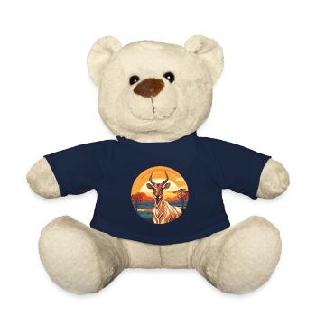 Bongo Buntes Aquarell Cartoon Kawaii Tier - Teddy - French Navy - Vorne