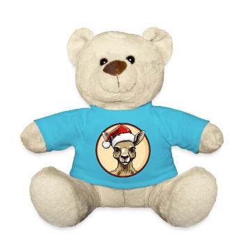 Känguru Weihnachten - Teddy - Atollblau - Vorne