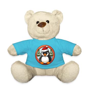 Pinguin Weihnachten - Teddy - Atollblau - Vorne