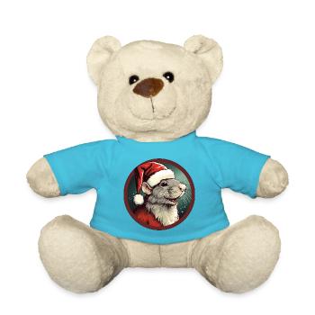 Ratte Weihnachten - Teddy - Atollblau - Vorne