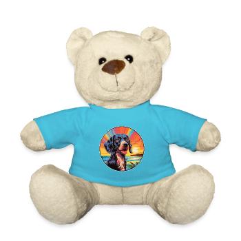 Frison Pointage Chien Race Coloré Cartoon Waterc - Nounours - bleu outremer - Devant