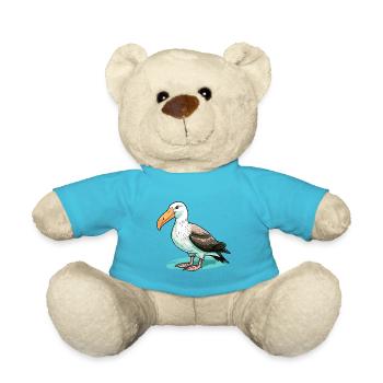 Albatros Bunte Aquarell-Karikatur Kawaii Anima - Teddy - Atollblau - Vorne