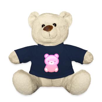 Bear Cute Happy Kawaii Cartoon Clipart Animal - Teddy Bear - french navy - Front