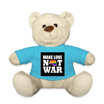 Make love not war - Teddy Bear - atoll blue - Front