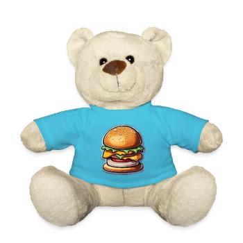 Burgers / Fast Food / Food / Buns / Beef - Teddy Bear - atoll blue - Front