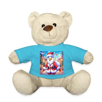 Seagull, Santa Claus, Christmas, St. Nicholas, Christmas - Teddy Bear - atoll blue - Front