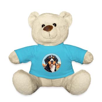 Entlebucher Mountain Dog Breed Cartoon Kawaii Wate - Nounours - bleu outremer - Devant