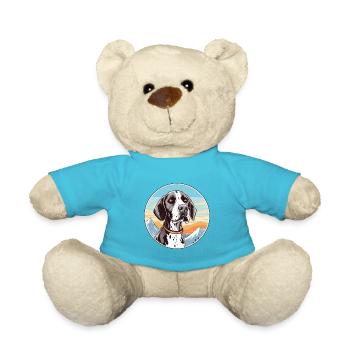 Vieux danois Pointer chien race Cartoon Kawaii Waterc - Nounours - bleu outremer - Devant