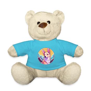Portugiesische Podengo-Hunderasse Cartoon Kawaii Waterc - Teddy - Atollblau - Vorne