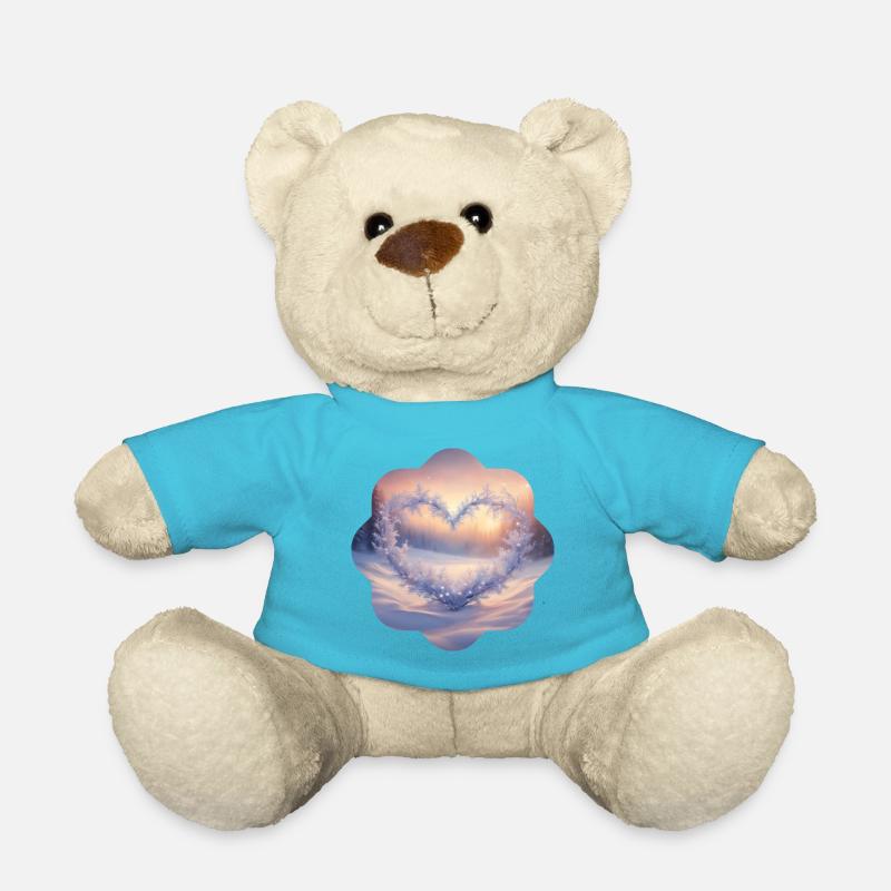 Coeur d’hiver 1 - Nounours - bleu outremer