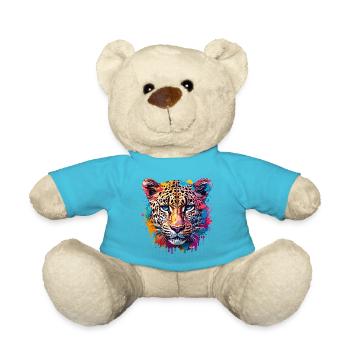Léopard / guépard / Animal / Animal imprimé / motif - Nounours - bleu outremer - Devant