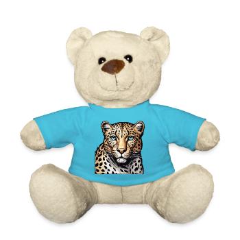 Léopard / Guépard / Animal / Imprimé animal / Motif - Nounours - bleu outremer - Devant
